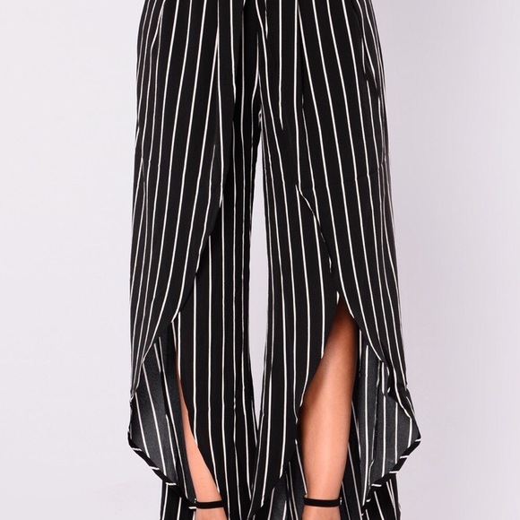 Striped slit pants - Picture 2 of 4